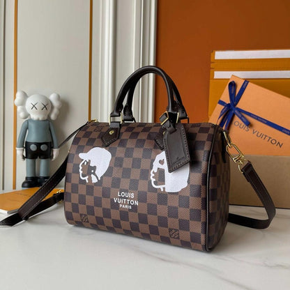 Speedy Bandouliere Monogram Calfskin Crossbody Bag