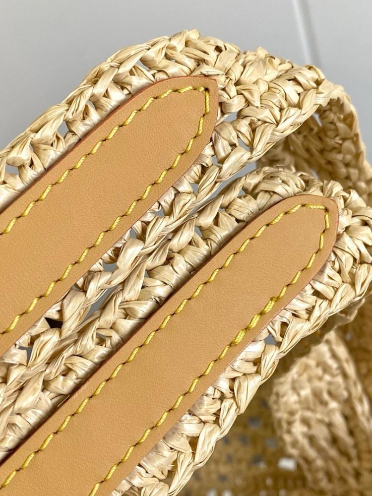 Elegant Stylish Woven Raffia Top Handle Bag