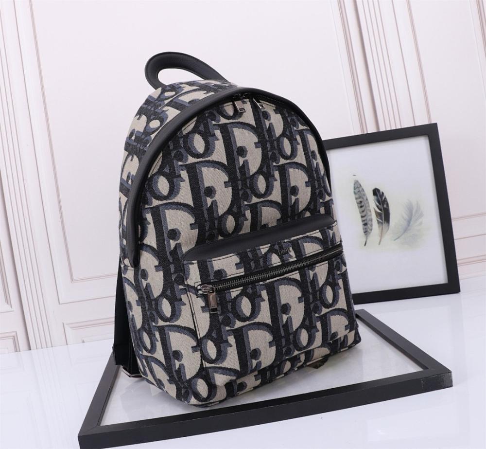 Modern Premium Black Quilted Leather Backpack