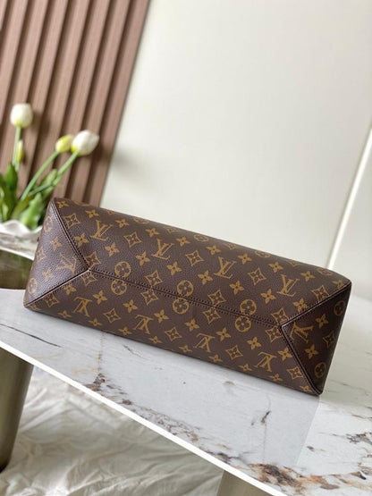 Classic Refined Monogram Leather Hobo Bag