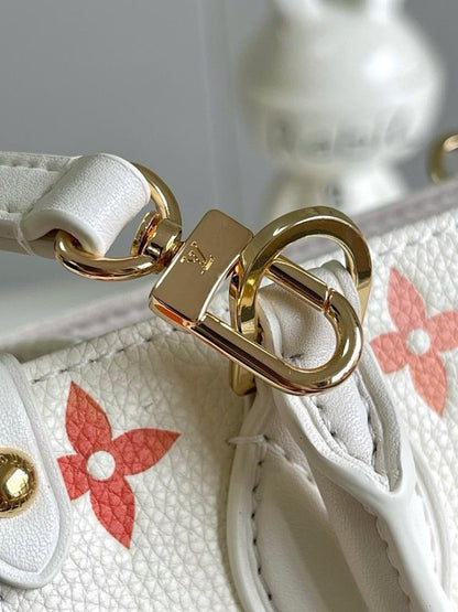 Alma Red Printed Leather Shoulder Bag