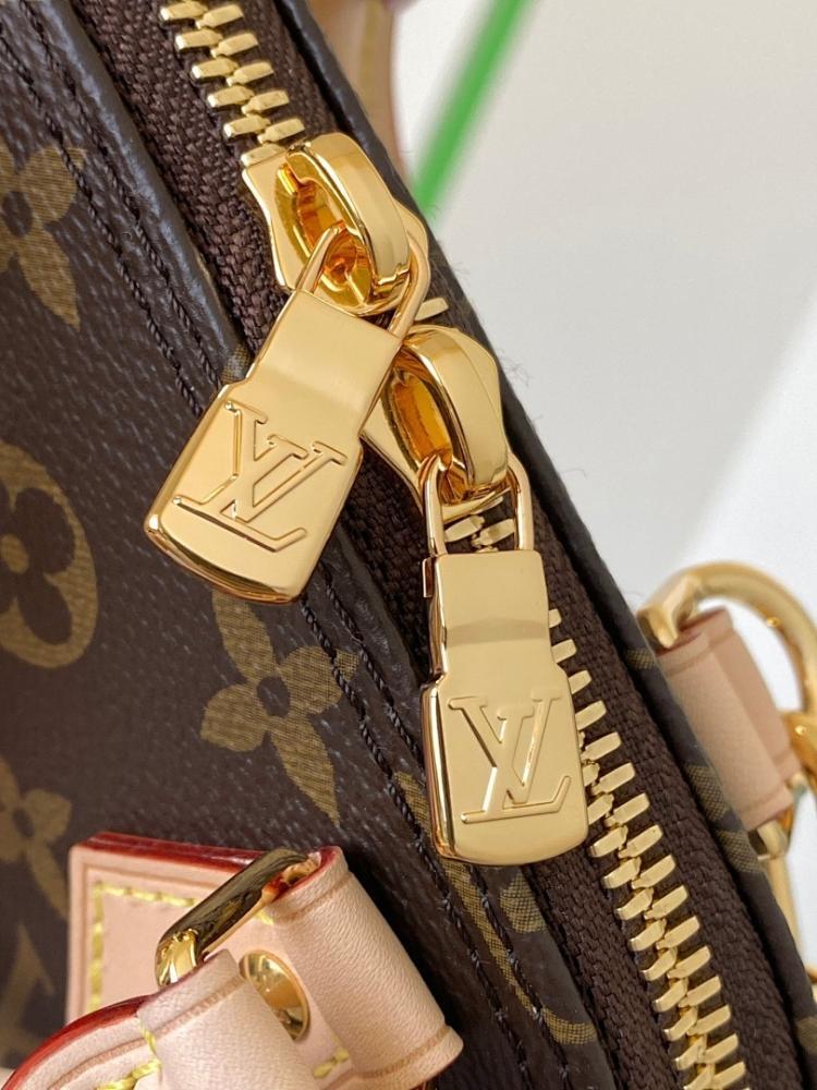 Alma Monogram Leather Shoulder Bag