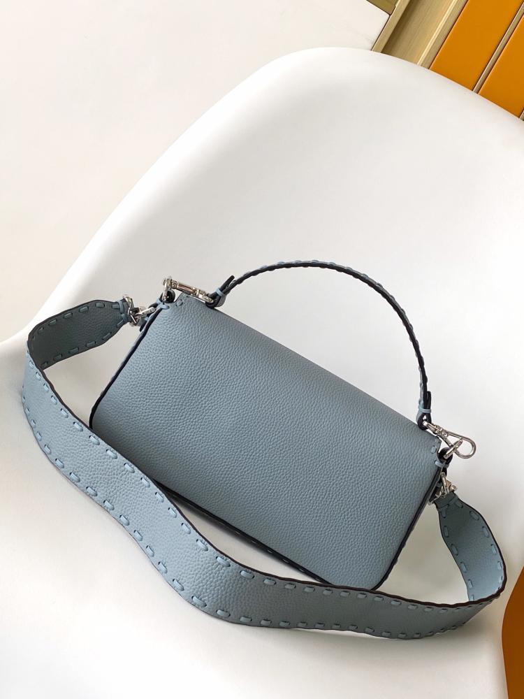 Baguette Leather Top Handle Bag