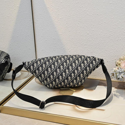 Modern Elegant Black Printed Leather Bag