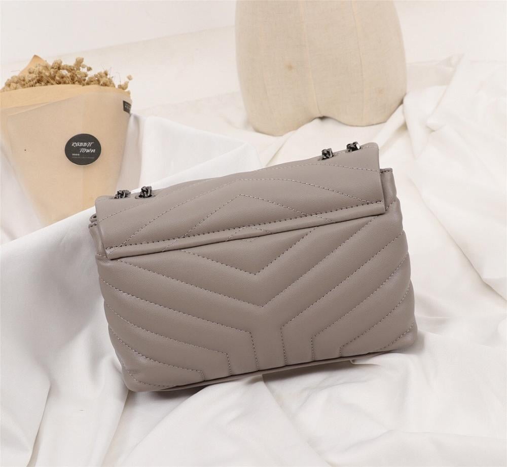 Modern Italian-Inspired Silver Leather Shoulder Bag