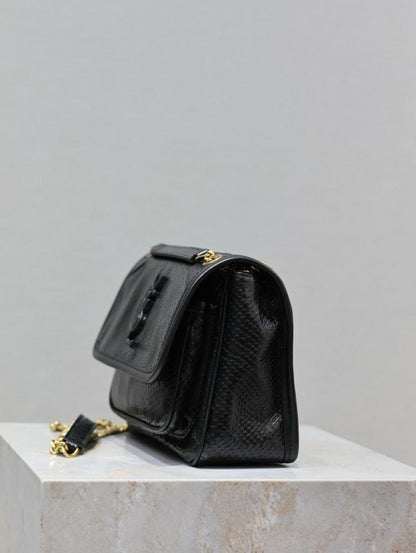 Italian-Inspired Stylish Gold Leather Top Handle Bag