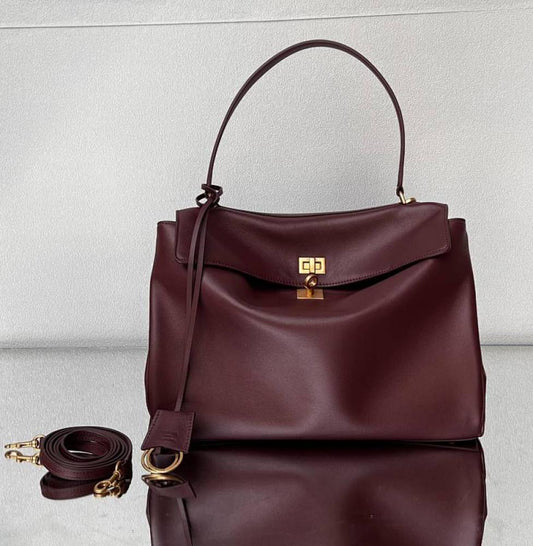 Luxury Leather Top Handle Bag
