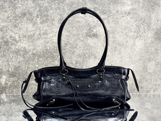 Luxury Leather Top Handle Bag