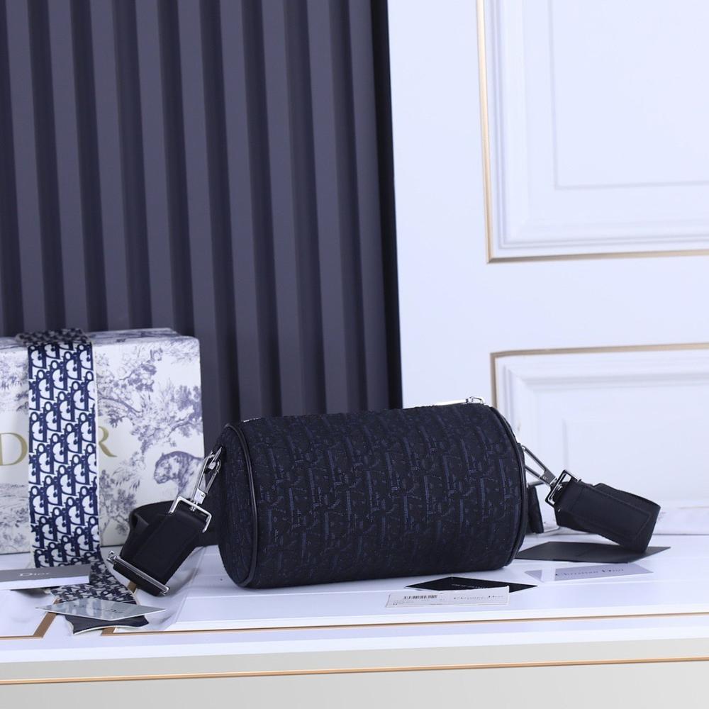 Modern Black Printed Calfskin Shoulder Bag – Special Edition