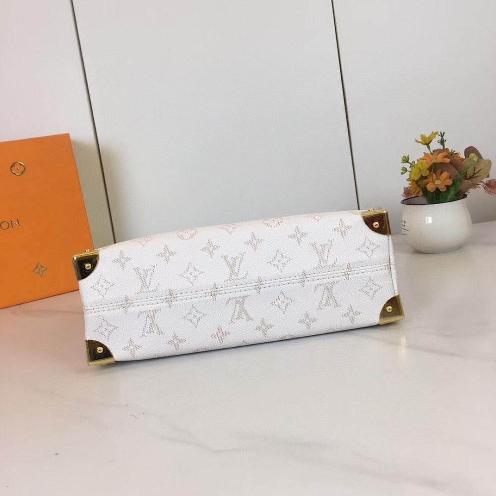 Modern Premium Gold Monogram Canvas Top Handle Bag