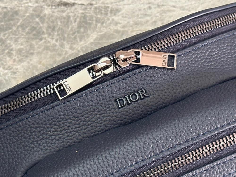 Elegant Refined Blue Calfskin Bag