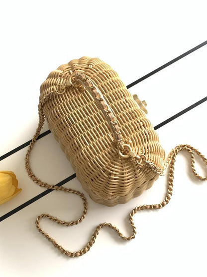 Woven Top Handle Bag