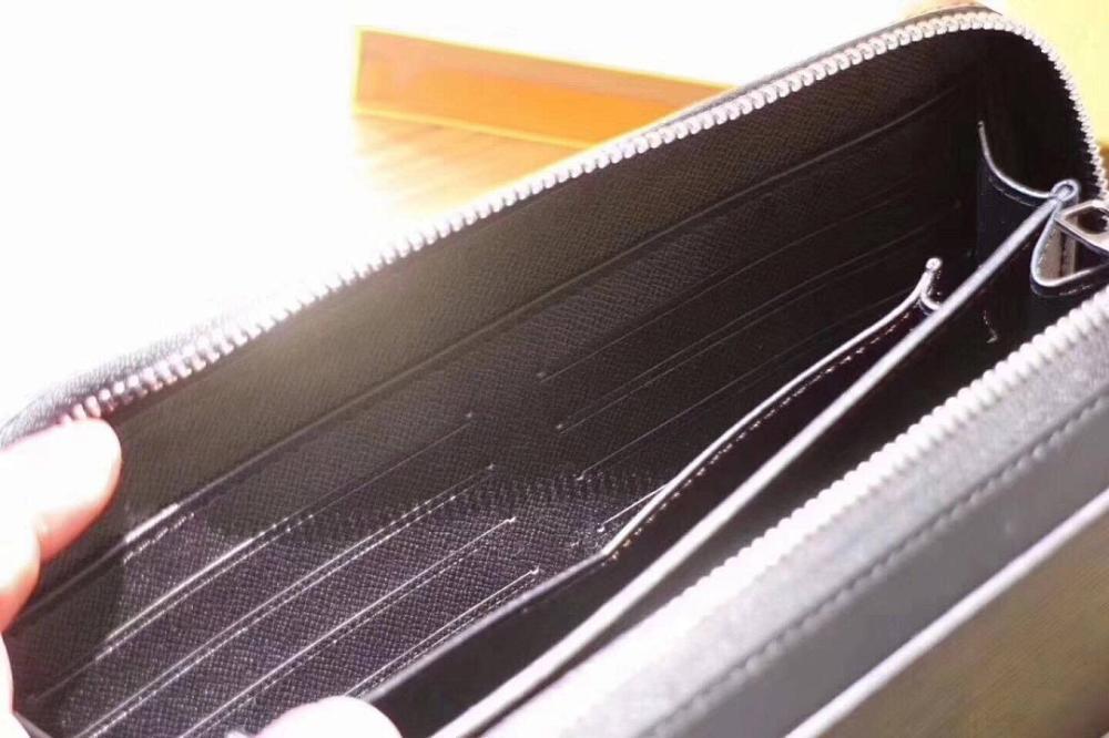 Classic Elegant Black Monogram Leather Wallet