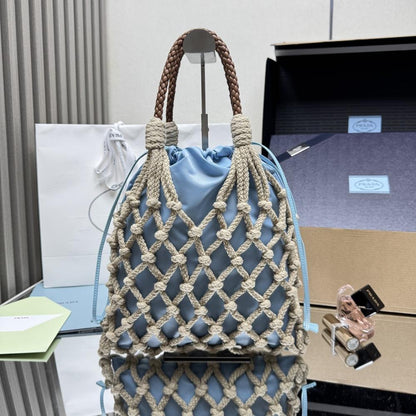 Woven Top Handle Bag