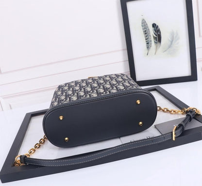 Modern Refined Blue Calfskin Crossbody Bag