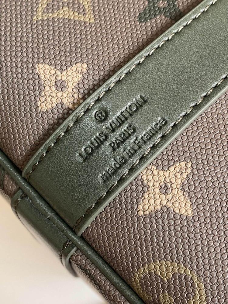 Keepall Gold Monogram Leather Travel Bag
