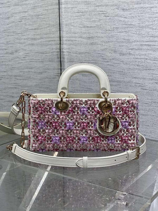 Embroidered Top Handle Bag