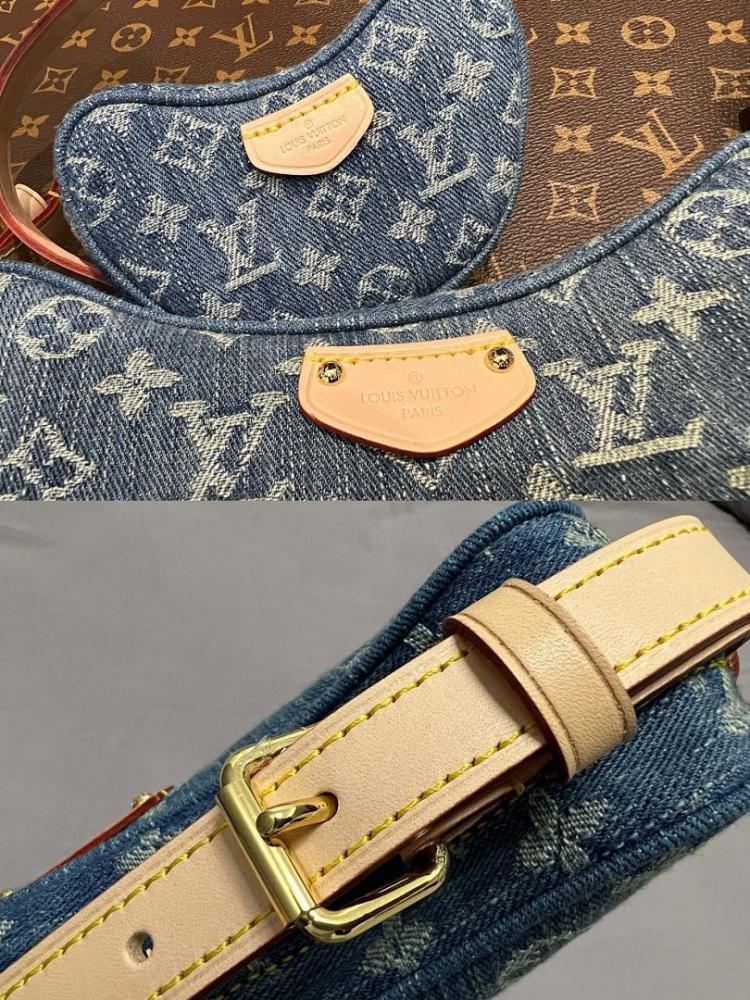 Stylish Refined Blue Denim Shoulder Bag