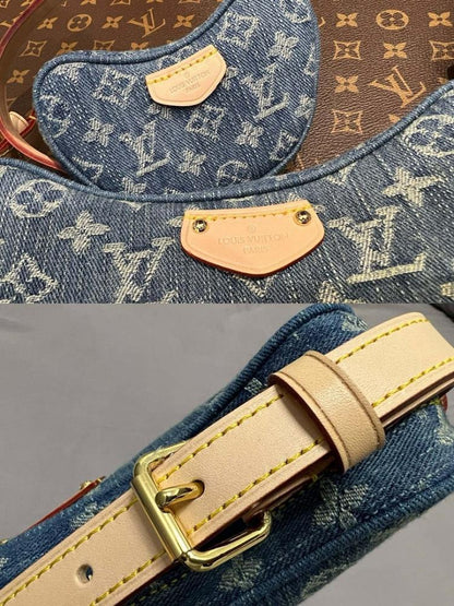 Stylish Refined Blue Denim Shoulder Bag