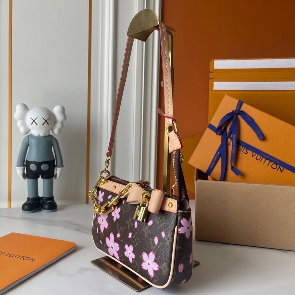 Luxury Elegant Monogram Leather Shoulder Bag – Limited Edition