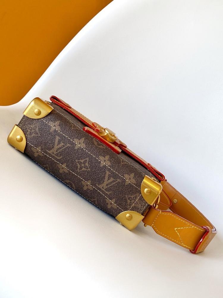 Modern Elegant Monogram Leather Shoulder Bag