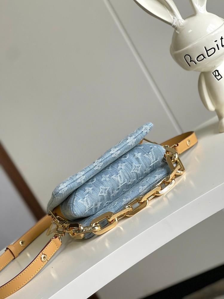 Modern Elegant Blue Leather Crossbody Bag