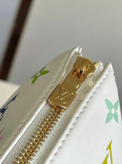 Classic Refined Monogram Leather Shoulder Bag