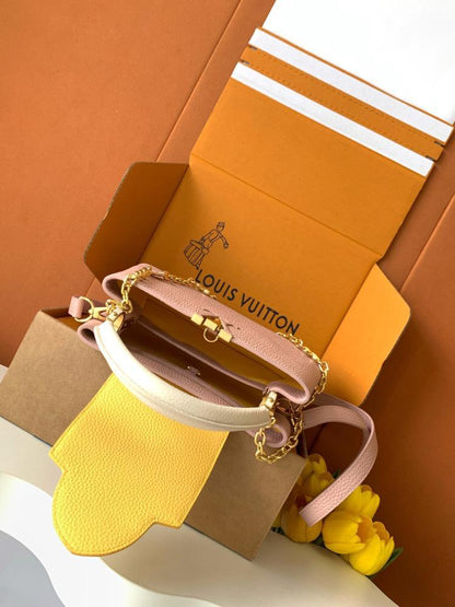 Gold Top Handle Bag