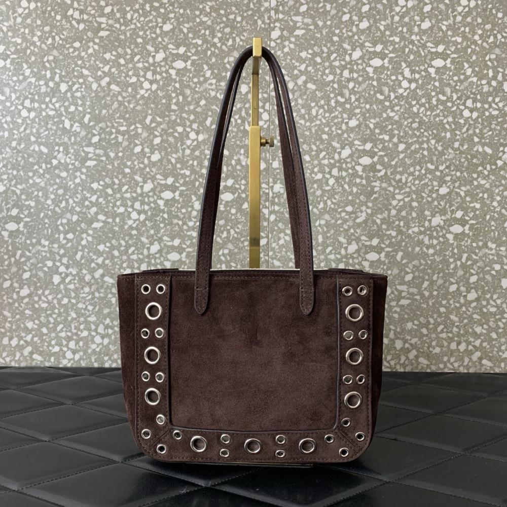 Embroidered Leather Top Handle Bag