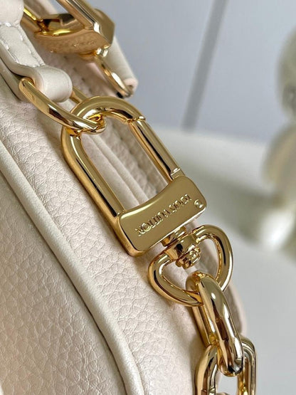 Classic Modern Monogram Leather Shoulder Bag