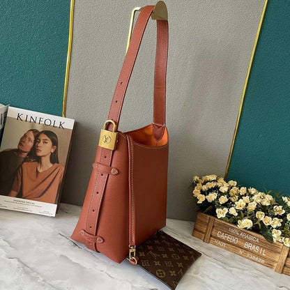 Classic Premium Monogram Leather Hobo Bag