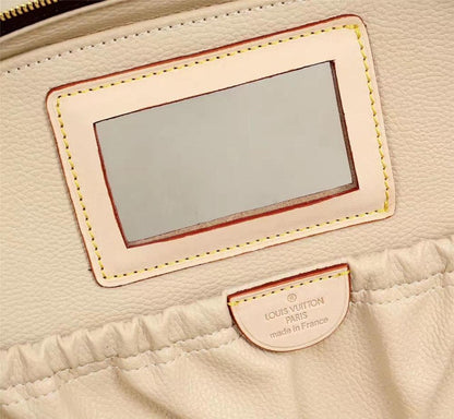 Stylish Refined Gold Monogram Leather Shoulder Bag