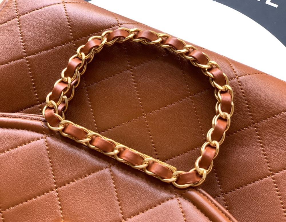 Classic Studded Leather Top Handle Bag