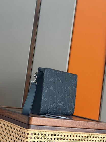 Elegant Black Printed Calfskin Top Handle Bag – Limited Edition