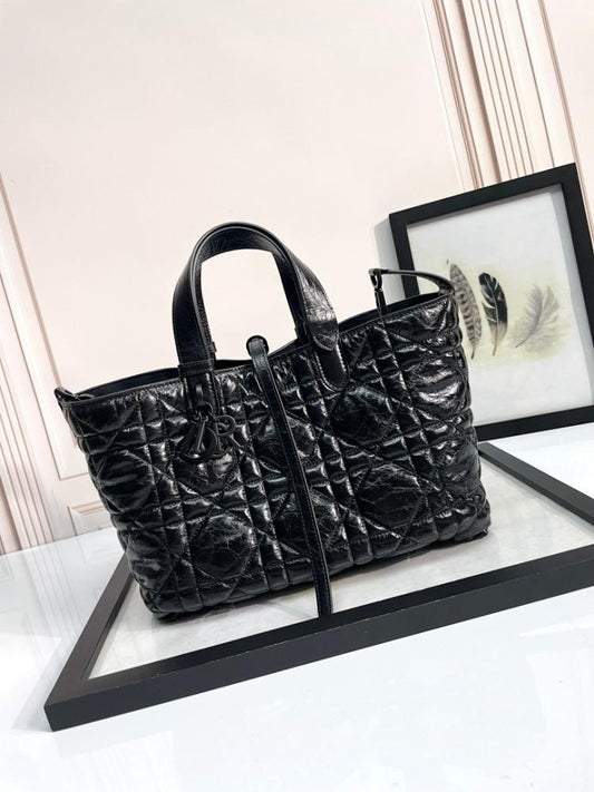 Italian-Inspired Luxury Black Calfskin Crossbody Bag