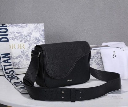 Modern Black Printed Calfskin Shoulder Bag – Limited Edition
