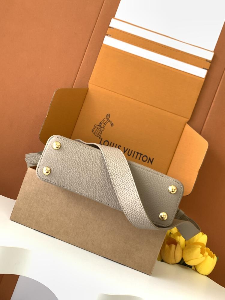 Gold Leather Top Handle Bag