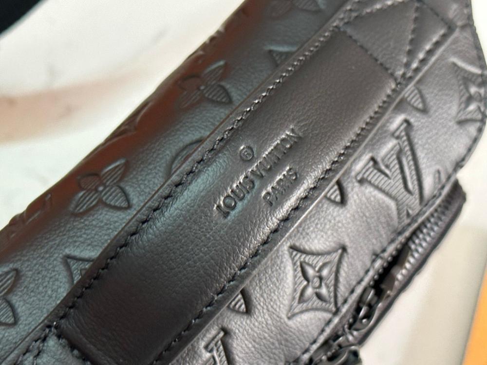 Modern Elegant Monogram Leather Shoulder Bag