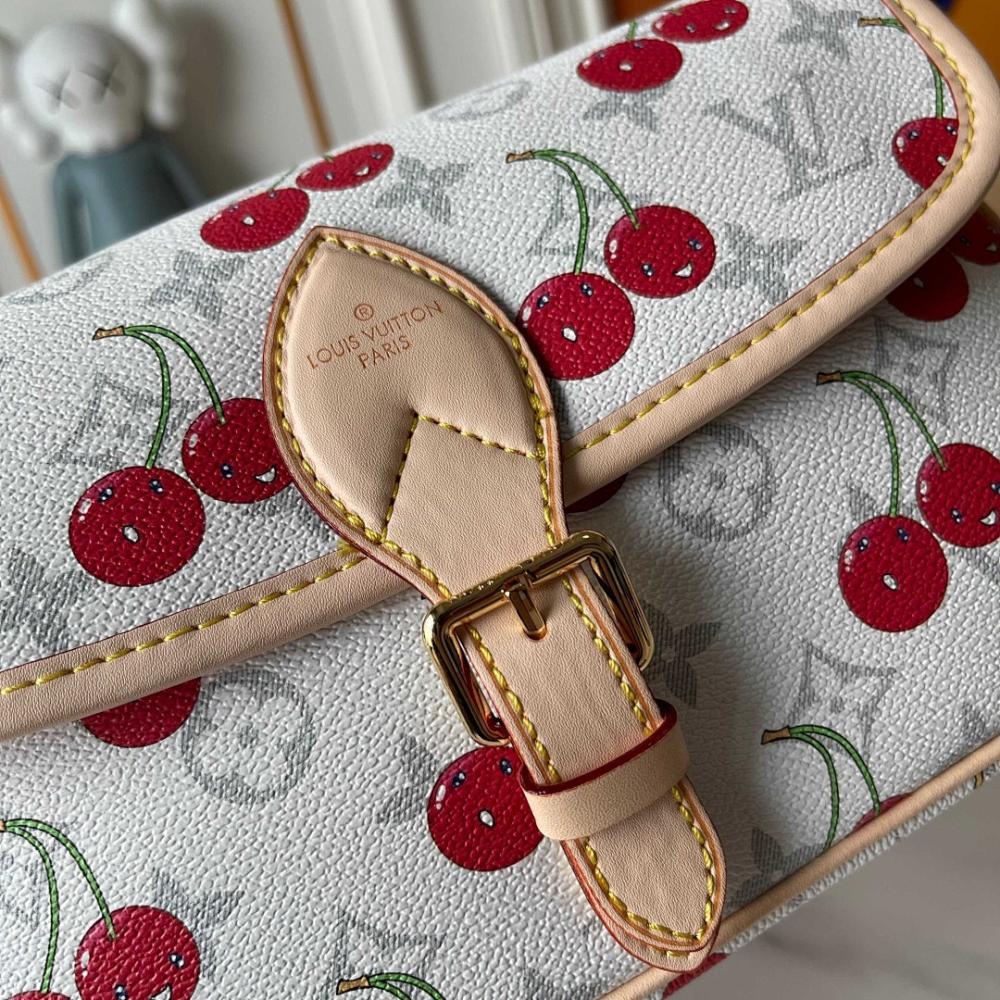 Diane Embroidered Leather Shoulder Bag