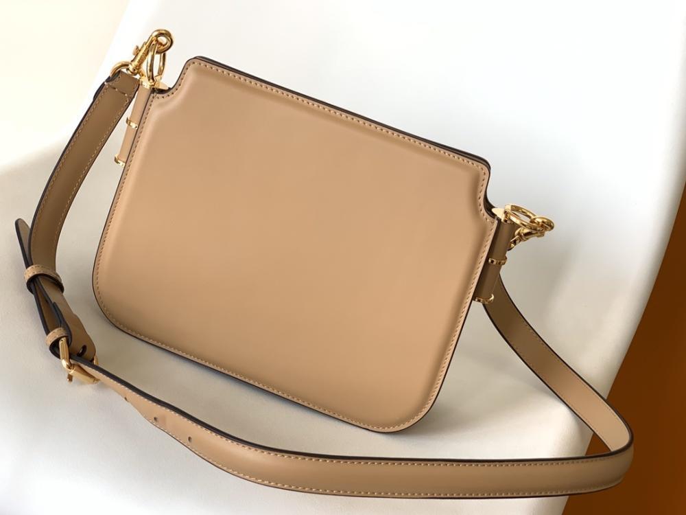 Gold Leather Crossbody Bag