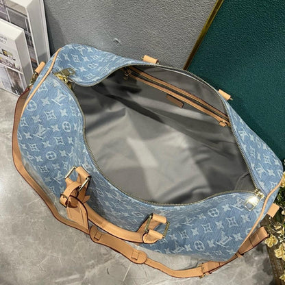 Elegant Stylish Blue Woven Leather Shoulder Bag