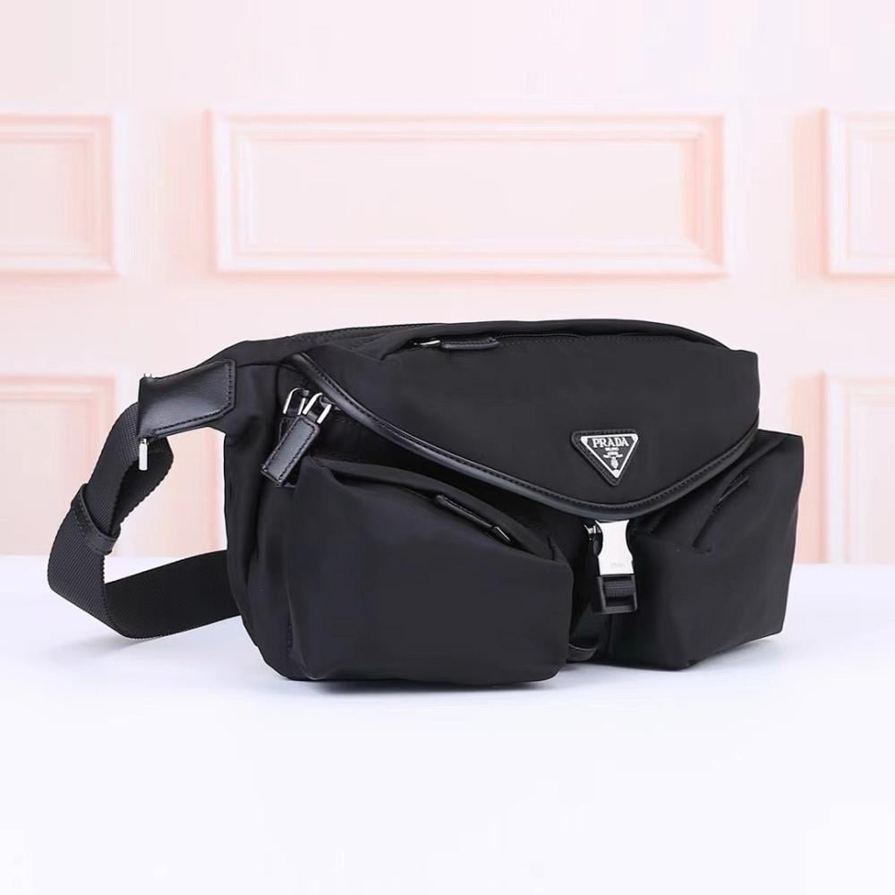 Elegant Refined Nylon Shoulder Bag