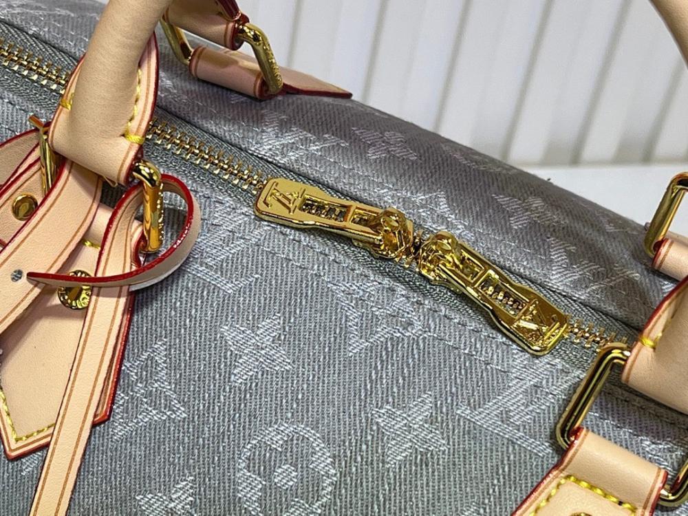 Modern Luxury Denim Top Handle Bag