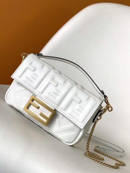 Gold Leather Crossbody Bag