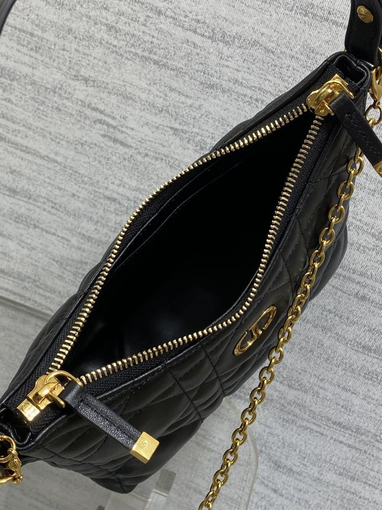 Embroidered Lambskin Shoulder Bag