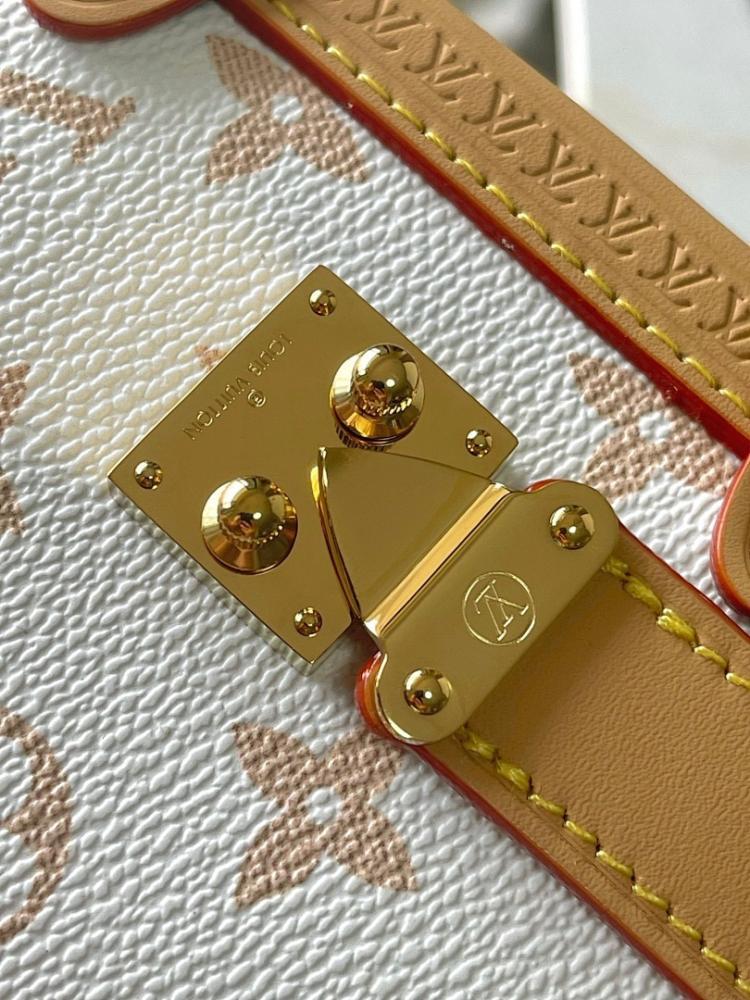 Modern Refined Monogram Leather Shoulder Bag