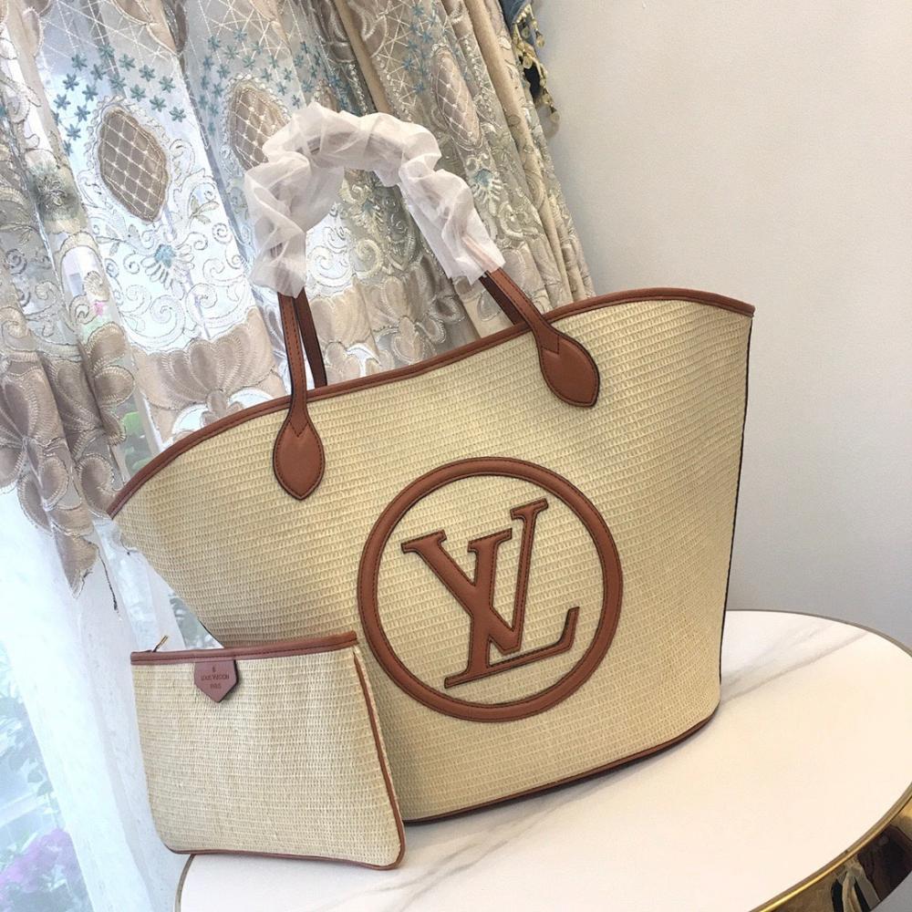 Italian-Inspired Stylish Woven Raffia Tote Bag