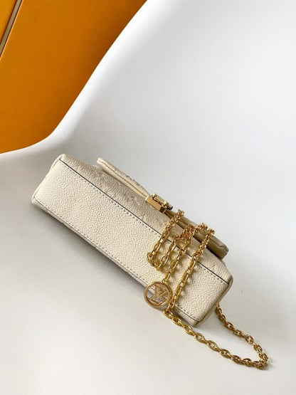 Classic Refined Monogram Leather Shoulder Bag