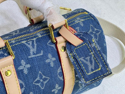 Italian-Inspired Stylish Denim Top Handle Bag