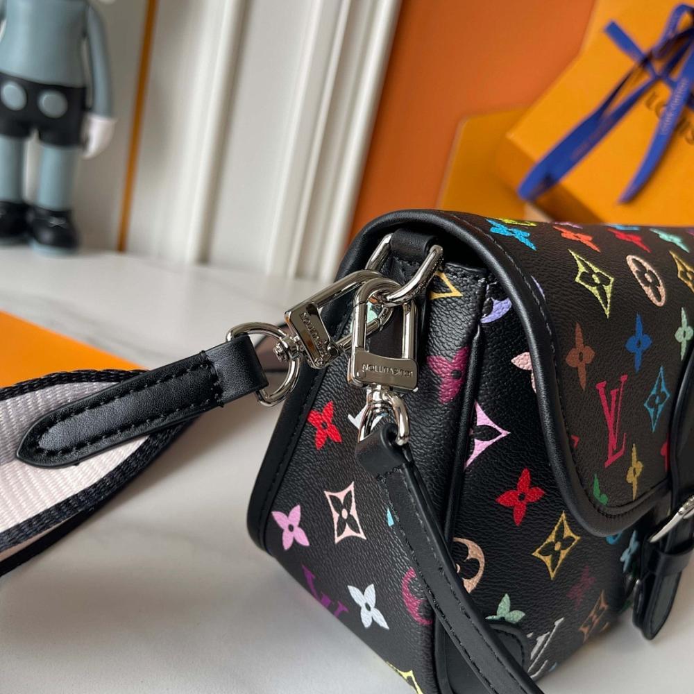 Diane Embroidered Leather Shoulder Bag
